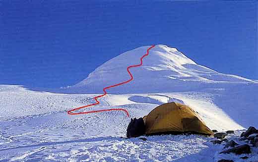 
Parchamo climbing route from Tashi Lapcha pass - Trekking And Climbing in Nepal book
